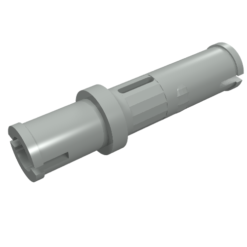 Technic Pin Long without Friction Ridges - Single Slot Hellgrau