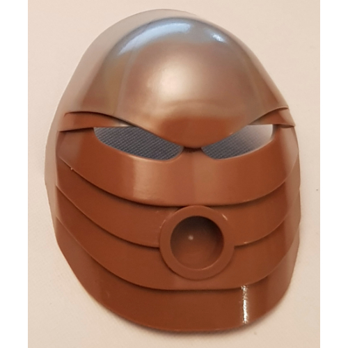 Large Figure Mask Rau with Marbled Pearl Light Gray Pattern (Ahkmou) Light Brown