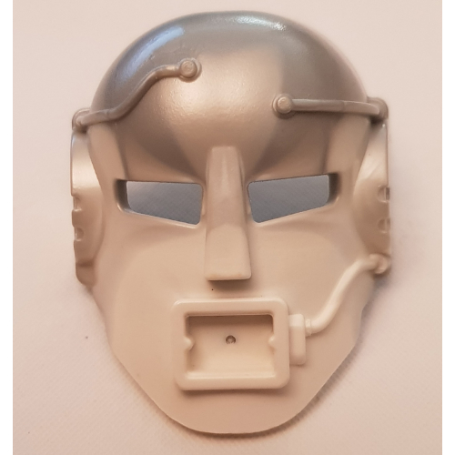 Large Figure Mask Mahiki with Marbled Pearl Light Gray Pattern (Ehrye) Weiß