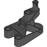 Large Figure Foot, 3 × 4 1/2 × 2 1/3 with Technic Pin Connector Black
