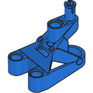 Large Figure Foot, 3 × 4 1/2 × 2 1/3 with Technic Pin Connector