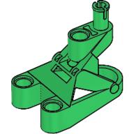 Large Figure Foot, 3 × 4 1/2 × 2 1/3 with Technic Pin Connector Green