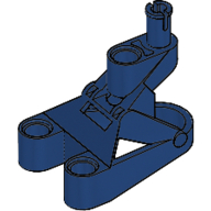 Large Figure Foot, 3 × 4 1/2 × 2 1/3 with Technic Pin Connector Dunkelblau