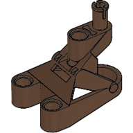 Large Figure Foot, 3 × 4 1/2 × 2 1/3 with Technic Pin Connector Braun