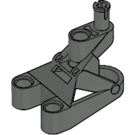 Large Figure Foot, 3 × 4 1/2 × 2 1/3 with Technic Pin Connector Dark Gray