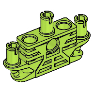 Large Figure Skeletal, Torso with 3 Pins (Tohunga) Lime