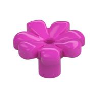 Plant, Flower, Minifig Accessory with 7 Thick Petals and Pin Dunkelrosa