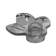 Pflanze, Platte 1 × 1 rund mit 3 Blätter Trans-Black
