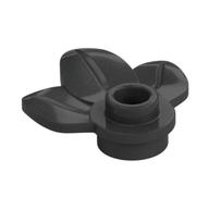 Plant, Plate 1 × 1 Round with 3 Leaves Pearl Titanium