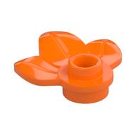 Pflanze, Platte 1 × 1 rund mit 3 Blätter Orange