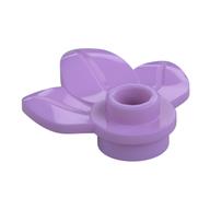 Plant, Plate 1 × 1 Round with 3 Leaves Medium Lavender