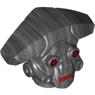 Minifig Head Special, Droid with Red Eyes and Mouth Print (M-OC Hunter Droid) Perltitan