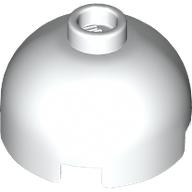 Brick Round 2 × 2 Dome Top, Vented Stud Weiß