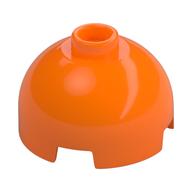 Brick Round 2 × 2 Dome Top, Vented Stud Orange