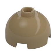 Brick Round 2 × 2 Dome Top, Vented Stud Dark Tan