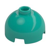 Brick Round 2 × 2 Dome Top, Vented Stud Dunkeltürkis