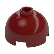 Brick Round 2 × 2 Dome Top, Vented Stud Dunkelrot