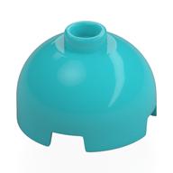 Brick Round 2 × 2 Dome Top, Vented Stud Mittelazur