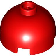 Brick Round 2 × 2 Dome Top, Vented Stud Red