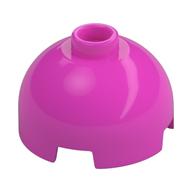 Brick Round 2 × 2 Dome Top, Vented Stud Dunkelrosa
