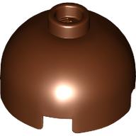 Brick Round 2 × 2 Dome Top, Vented Stud Reddish Brown