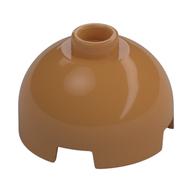Brick Round 2 × 2 Dome Top, Vented Stud Medium Nougat