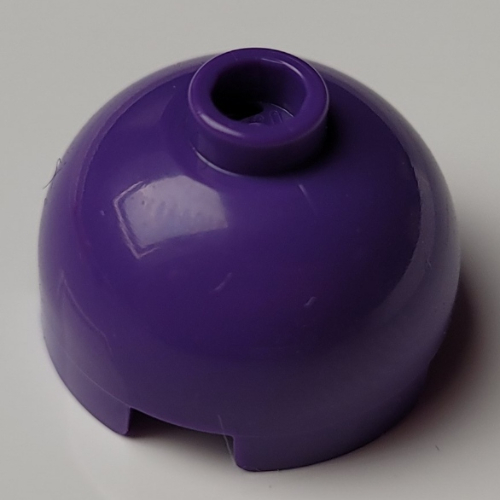 Brick Round 2 × 2 Dome Top, Vented Stud Dunkellila