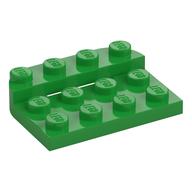 Plate Round Corners Double 3 × 4 with 1 × 4 Raised Edge Studs