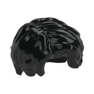 Hair Mid Length, Parted Schwarz