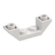 Brick Sloped Inverted 45° 4 × 1 Double with 1 × 2 Recessed White