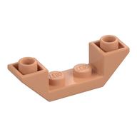 Brick Sloped Inverted 45° 4 × 1 Double with 1 × 2 Recessed Nougat