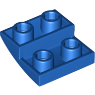 Brick Curved Inverted 2 × 2 × 2/3 Blue