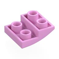 Brick Curved Inverted 2 × 2 × 2/3 Bright Pink