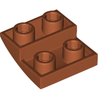 Brick Curved Inverted 2 × 2 × 2/3 Dark Orange