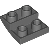 Brick Curved Inverted 2 × 2 × 2/3 Dark Bluish Gray