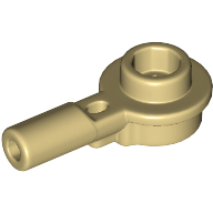 Plate Special Round 1 × 1 with Hollow Stud and Horizontal Bar 1L Beige