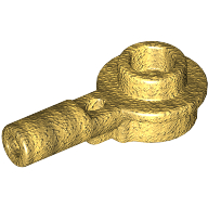 Plate Special Round 1 × 1 with Hollow Stud and Horizontal Bar 1L Perlgold
