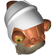 Minifig Head Special, Mon Calamary (Star Wars) Dunkelorange