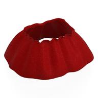 Duplo Skirt Satin with White Large Polka Dots Print Rot