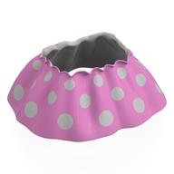 Duplo Skirt Satin with Pink Skirt Print Weiß