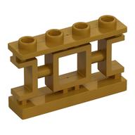 Fence 1 × 4 × 2 Ornamental Asian Lattice Square with 4 Studs