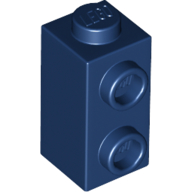 Brick Special 1 × 1 × 1 2/3 with Studs on 1 Side Dark Blue