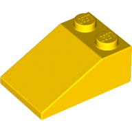 Brick Sloped 33° 3 × 2 Yellow