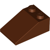 Brick Sloped 33° 3 × 2 Reddish Brown