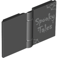 Book 2 × 3 with Spider Webs and 'Spooky Tales' Print Black