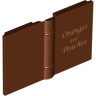 Book 2 × 3 with Gold 'Oranges and Peaches' Print Rotbraun