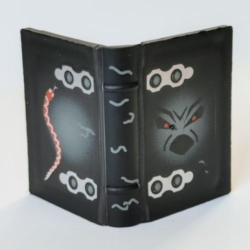 Book 2 × 3 with Hinges and Ghost Face Print Black