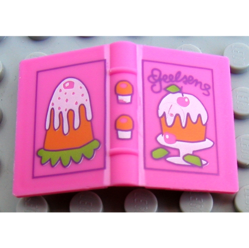 Book 2 × 3 with Muffin Print Medium Dark Pink