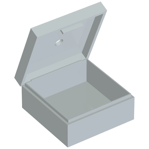 Box 3.5 × 3.5 × 1.3 with Hinged Lid Light Violet