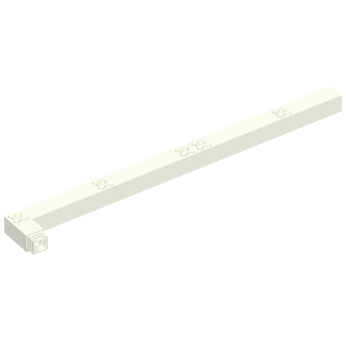 Scala, Building, Support L 40 Studs Long [Complete Assembly] White